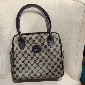 Elegant Black and Tan Designer Shoulder Bag